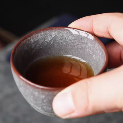 Handmade Master Cup Single Cup Men's Personal Tea Cup Ceramic Female Tea Cup Celadon Ge Kiln Ice Crack Kung Fu Tea Cup
