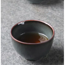 Celadon Ge Kiln Ice Cracked Tea Cup Iron Body Handmade Master Cup Single Cup Tea Tasting Cup Ceramic Kung Fu Tea Set Tea Cup